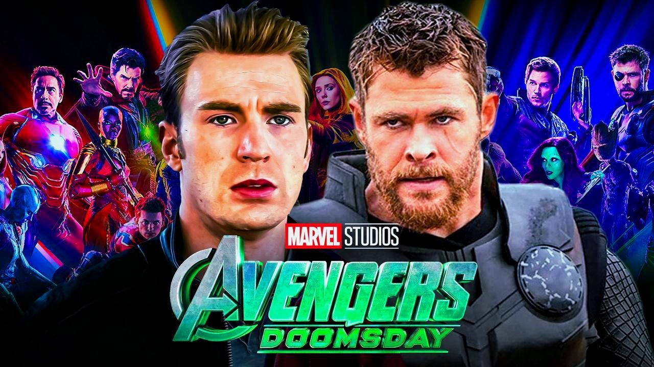 Avengers Doomsday main characters Steve Rogers, Thor, and MCU Avengers