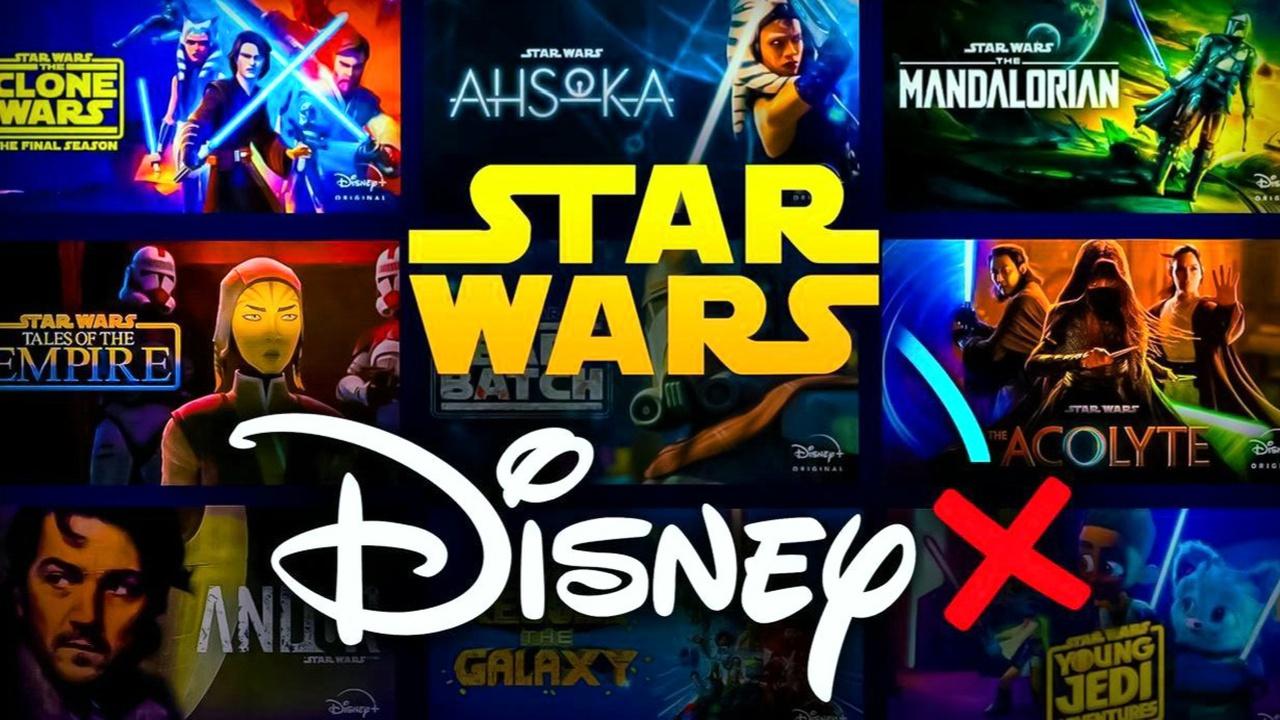 Star Wars Disney Plus symbols text and banners