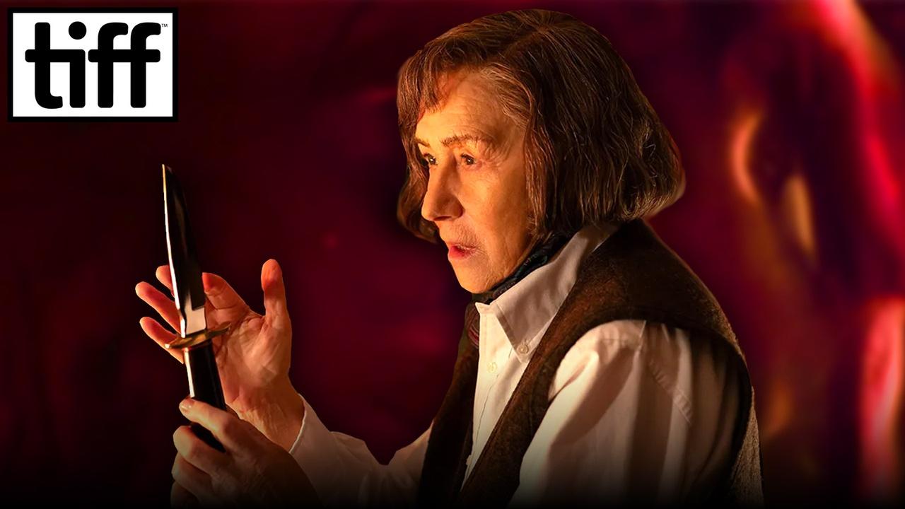 Helen Mirren as Patricia Highsmith in A Talent For Murder. TIFF logo in left corner.