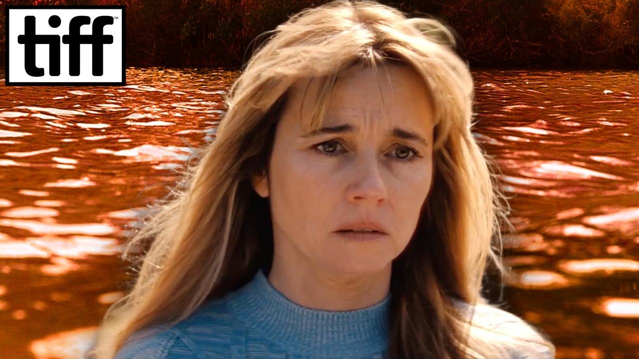 Linda Cardellini as Pamela Voorhees in Crystal Lake with TIFF logo in left corner.