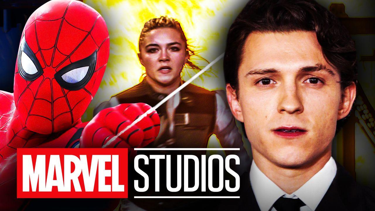 Tom Holland, Florence Pugh, Black Widow, Spider-Man, Yelena Belova