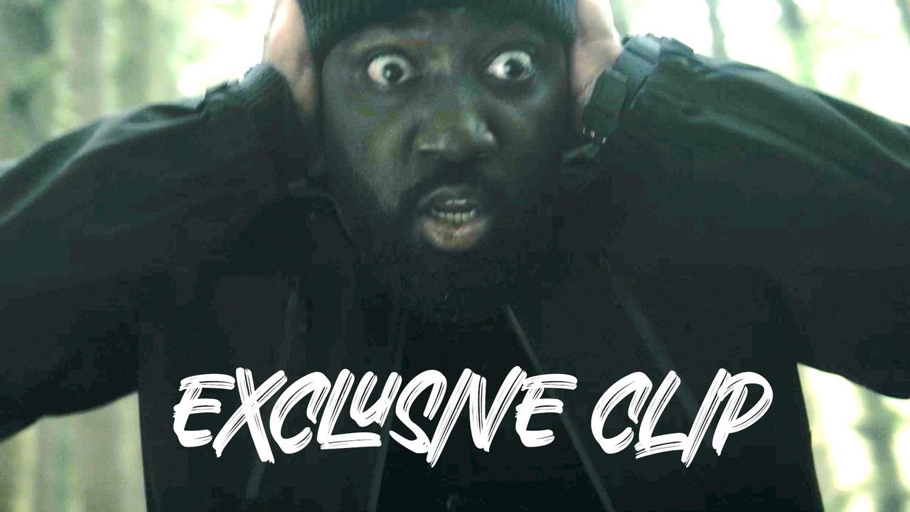 Trevante Cole in Invasion; 'Exclusive Clip' text in white.