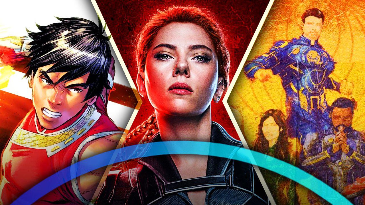 Disney+ logo, Black Widow, Shang-Chi, Eternals