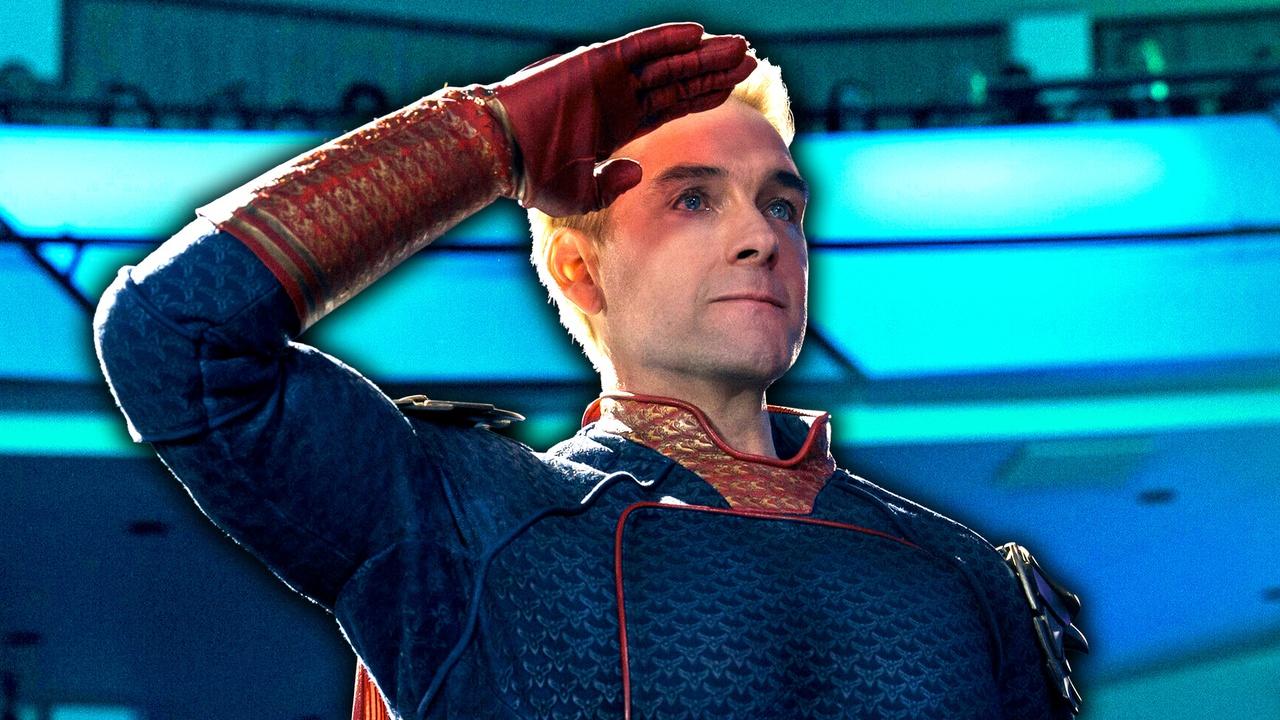 Homelander saluting in The Boys.