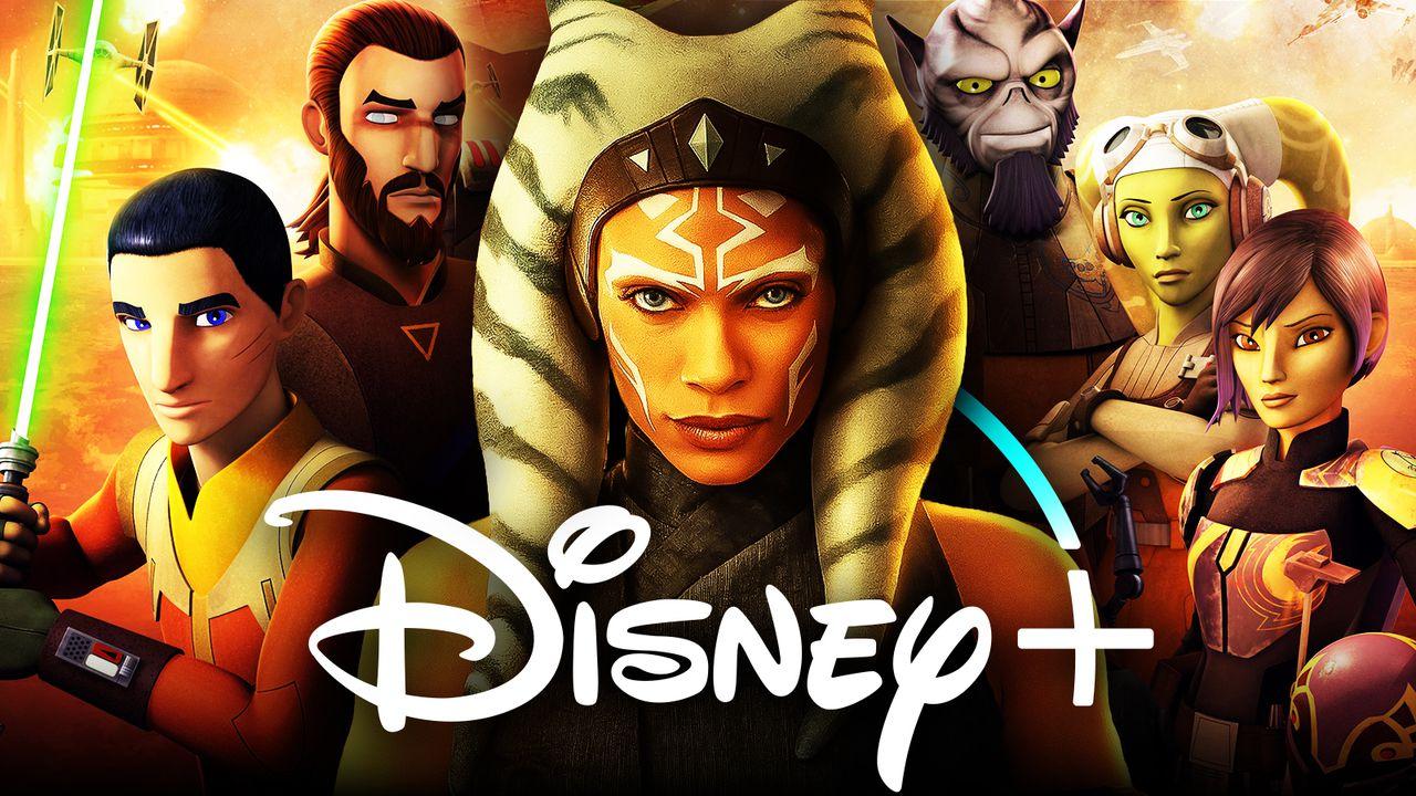 Ahsoka, Star Wars Rebels characters, Disney+ logo