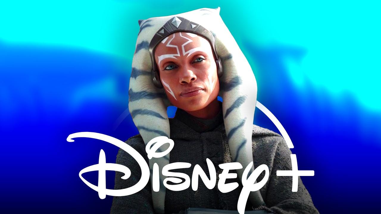 Rosario Dawson as Ahsoka, Disney+ logo