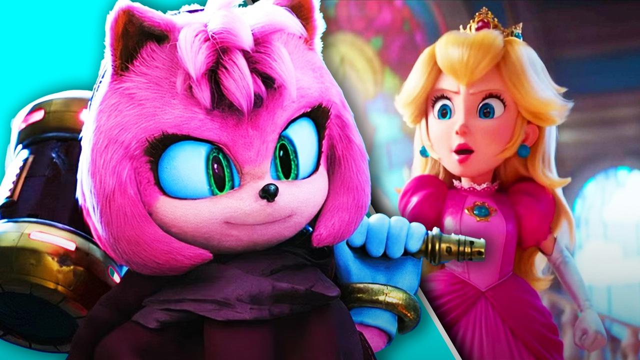 Amy from Sonic 3, Peach from Mario Movie