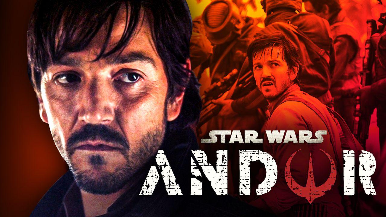 Diego Luna as Cassian Andor, Andor logo