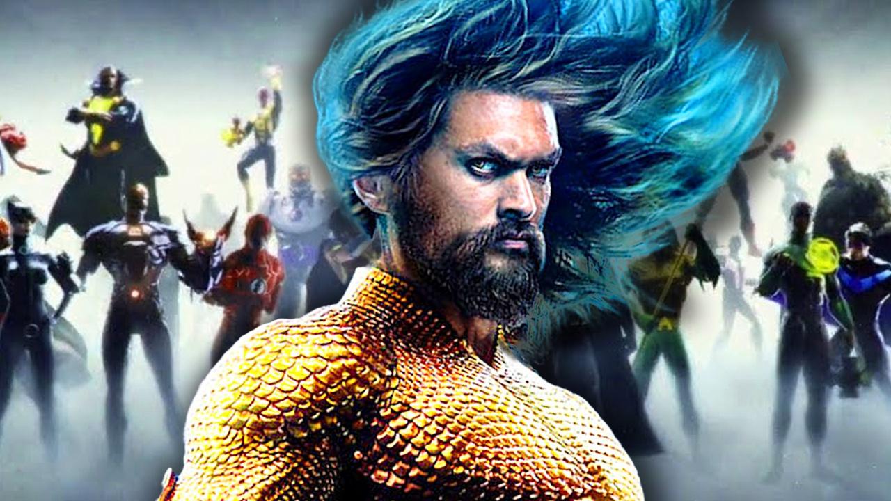 Jason Momoa Aquaman with Justice League