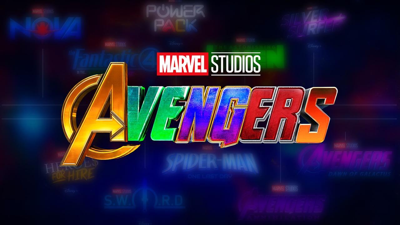 Avengers Marvel Studios logo on slate background