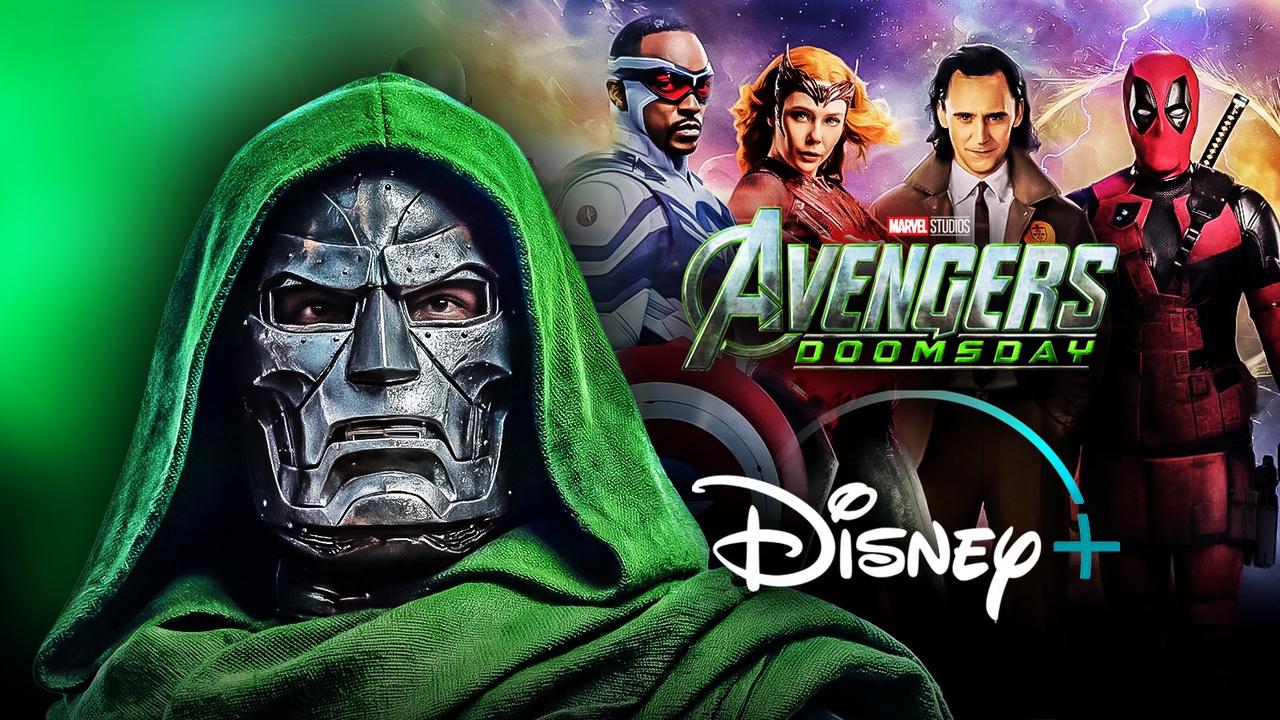 Doctor Doom, Avengers Lineup, Disney plus logo.