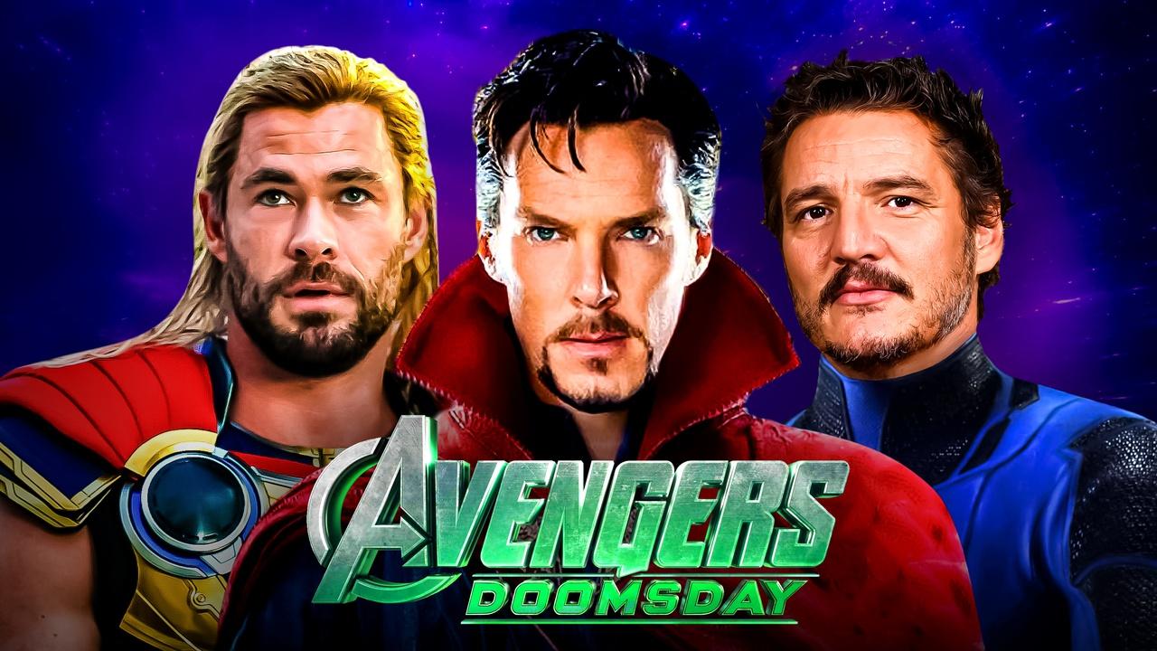 Avengers: Doomsday Thor, Doctor Strange, Reed Richards, logo