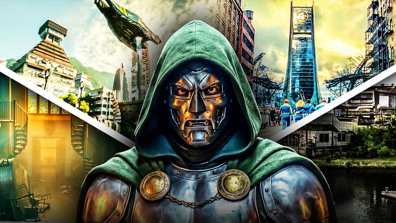 Doctor Doom with Baxter Building, Wakanda, X-Mansion, and Avengers Compound.