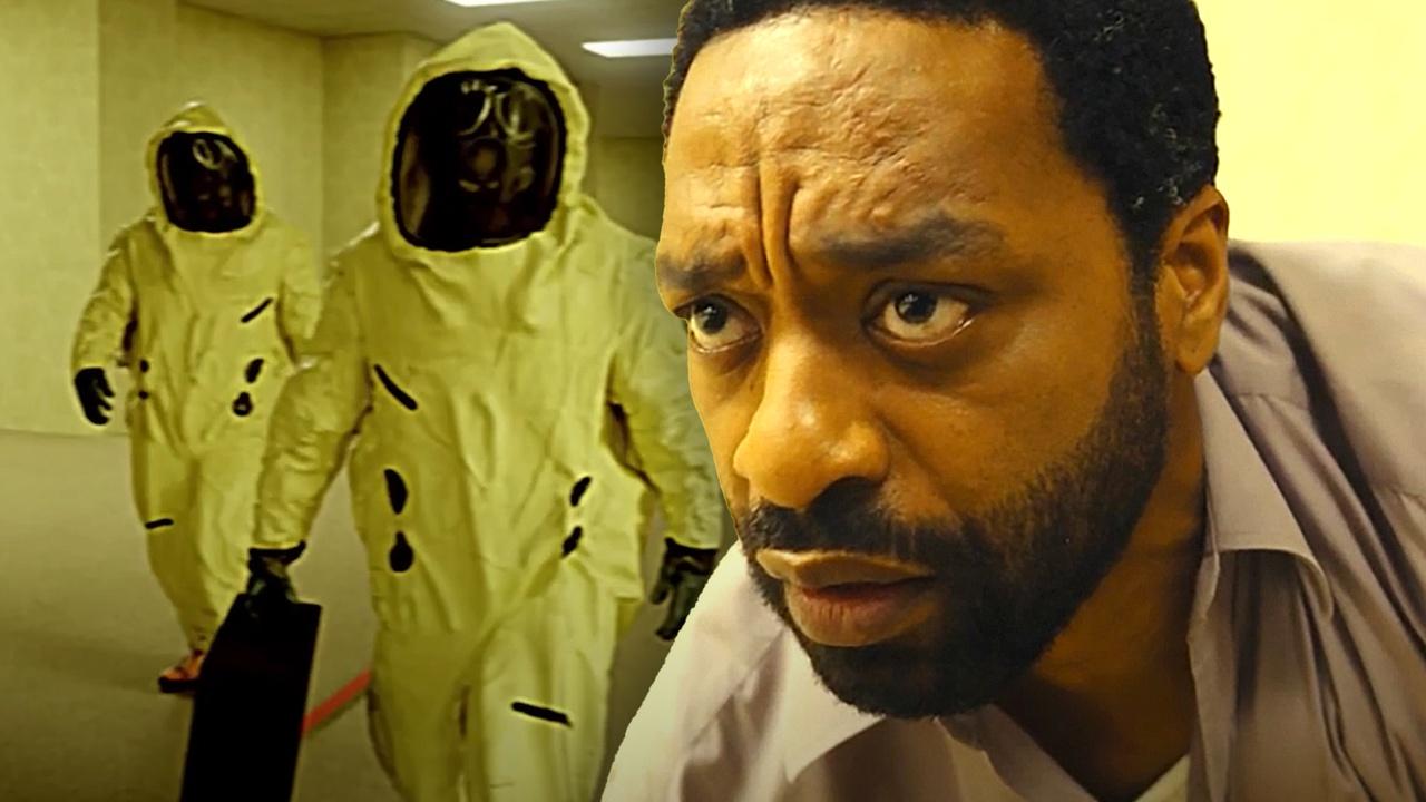 Backrooms Movie Async Hazmat Suits, Chiwetel Ejiofor as Clark.