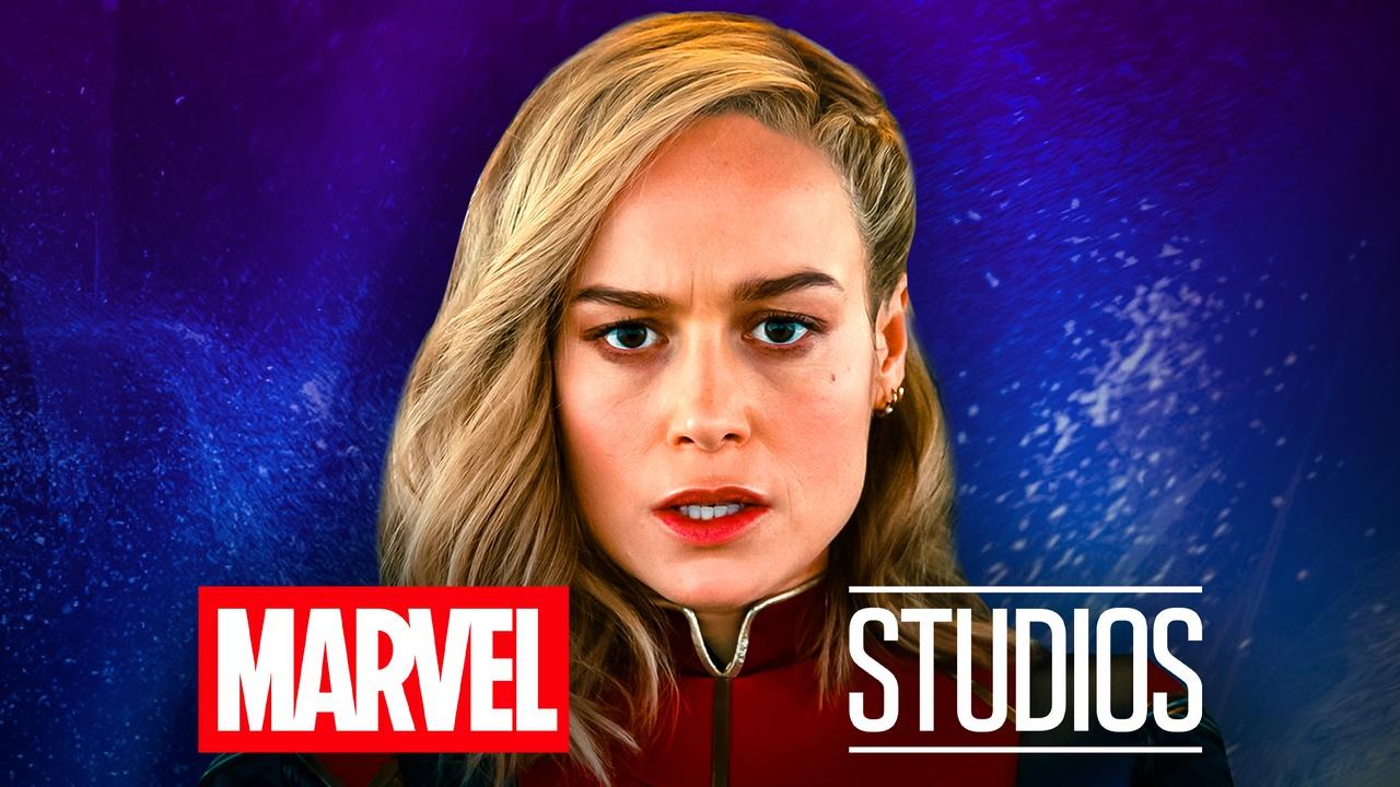 Brie Larson as Captain Marvel, Marvel Studios logo