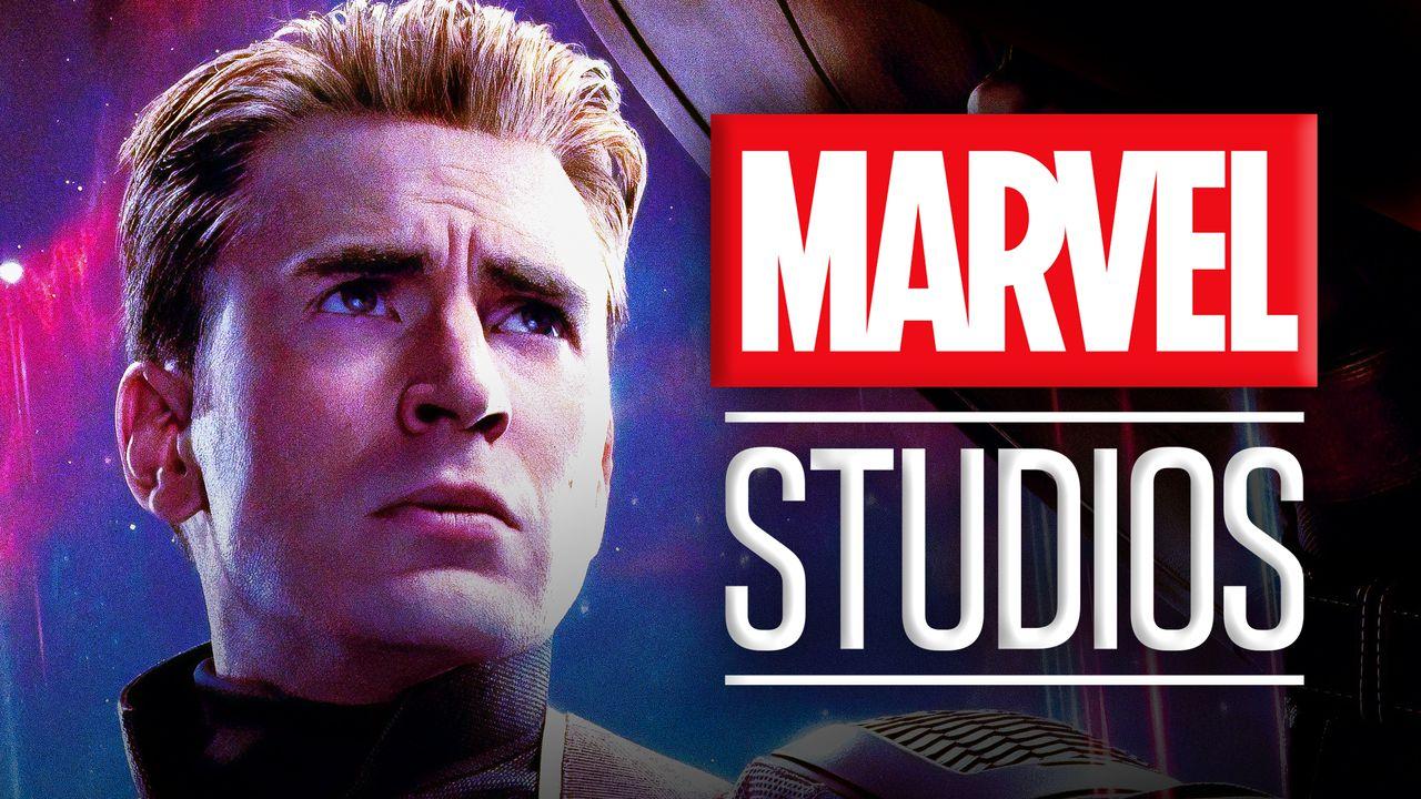 Chris Evans as Captain America, Marvel Studios logo