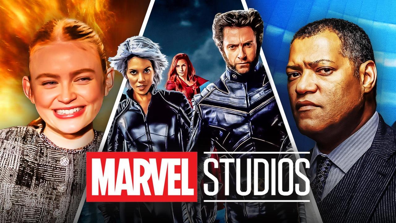 Sadie Sink, Storm, Wolverine, Laurence Fishburne, Marvel Studios logo