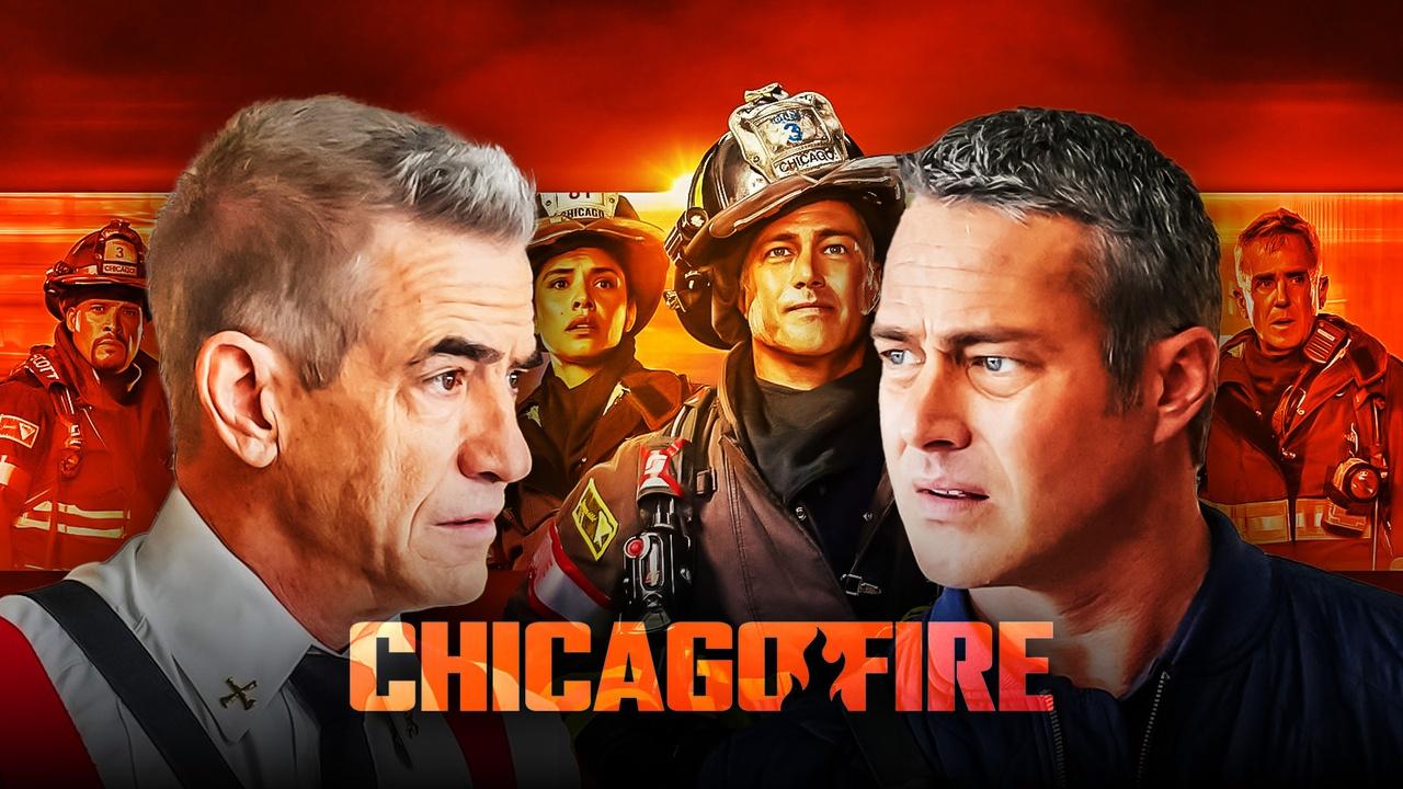 Chicago Fire logo, Chief Pascal, Kelly Severide.