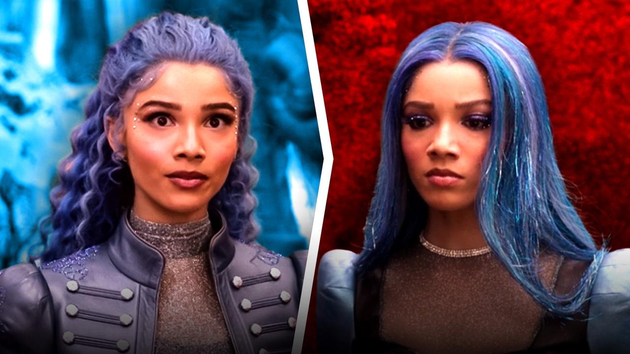 Malia Baker as Chloe Charming in Descendants: Wicked Wonderland, both in good and evil forms.