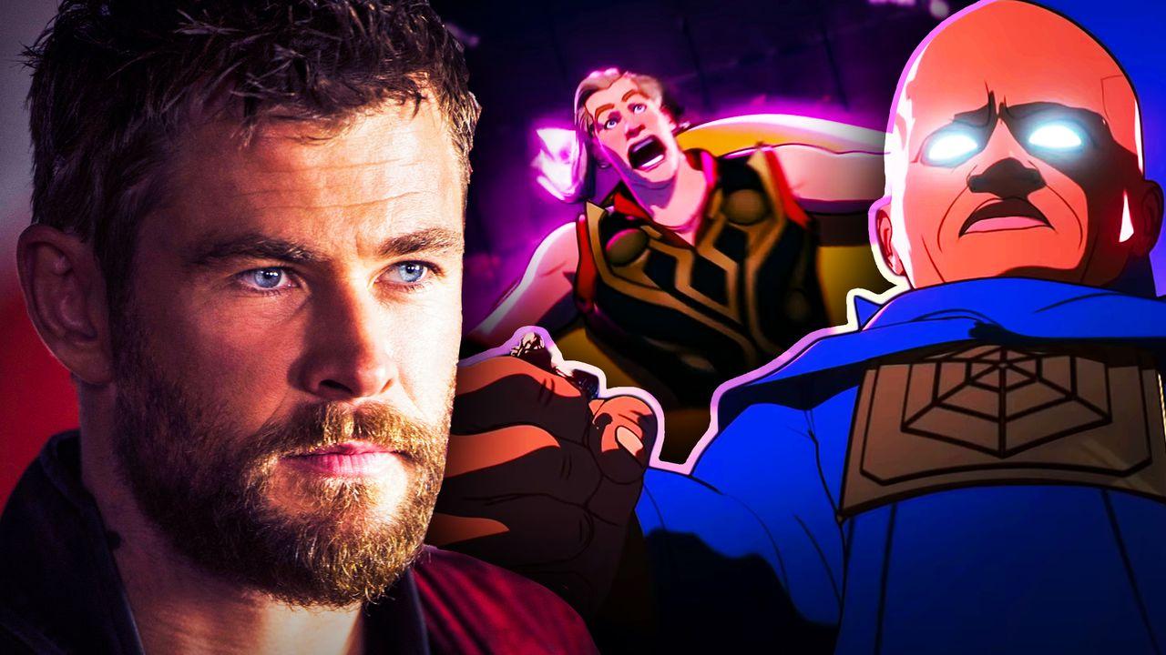 克里斯漢斯沃 (Chris Hemsworth) 飾演的雷神索爾 (Thor) 在《假設》大結局中的搞笑新場景中被《觀察者》選中