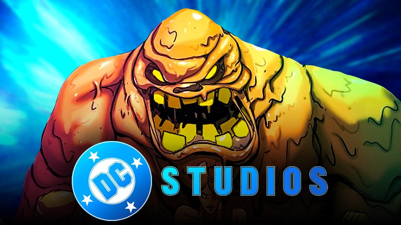 Clayface with the DC Studios logo.