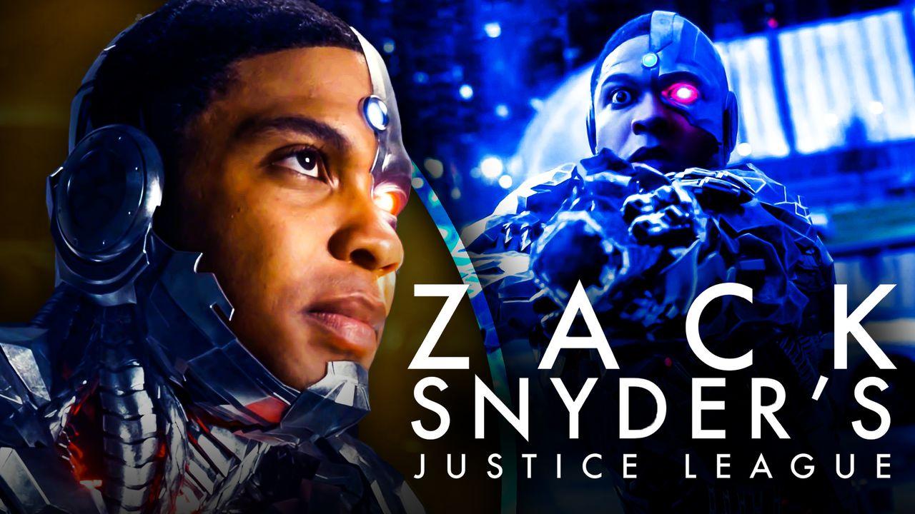 Ray Fisher as Cyborg, Zack Snyder's Justice League logo