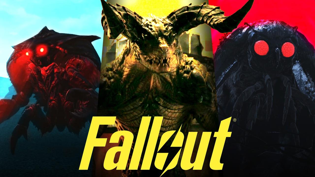 Red Death, Deathclaw, Fallout logo, Mothman