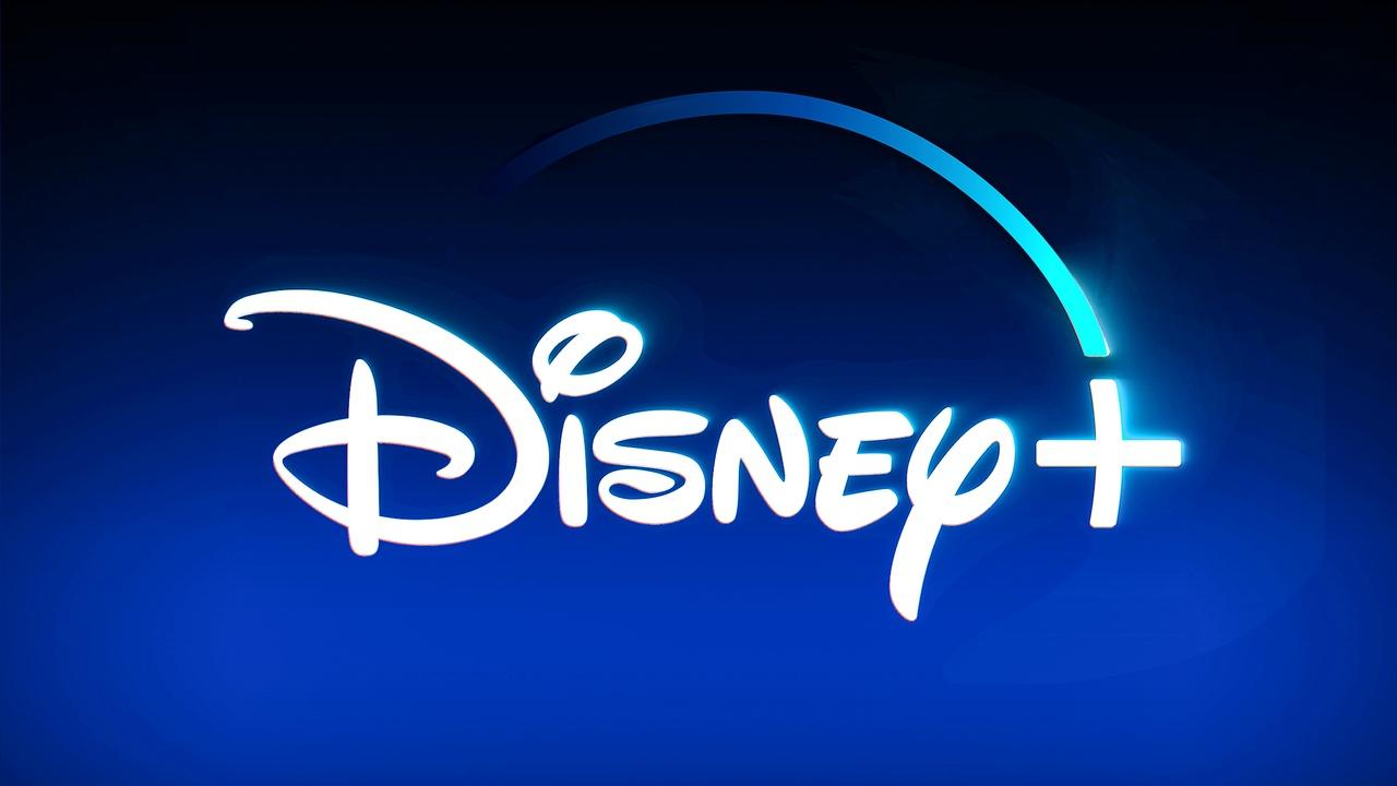 Disney Plus logo on blue blur background