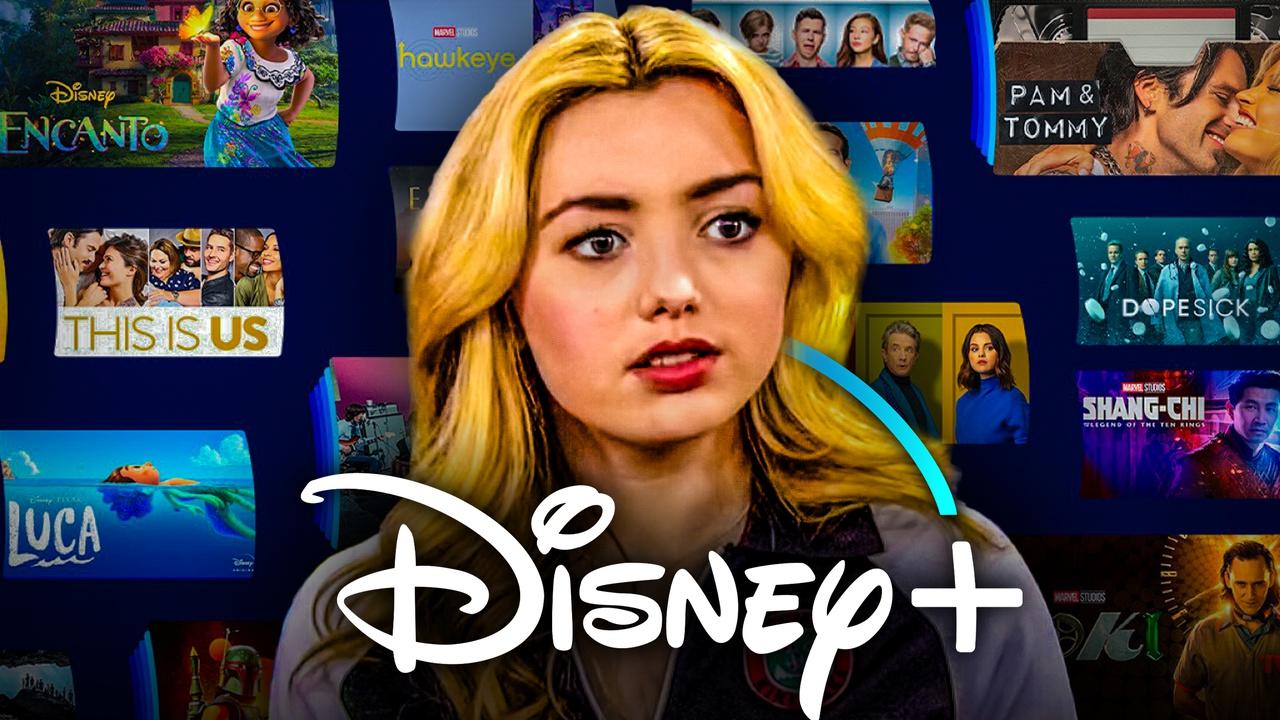 Disney Plus logo and show posters, Peyton List from Bunk'd