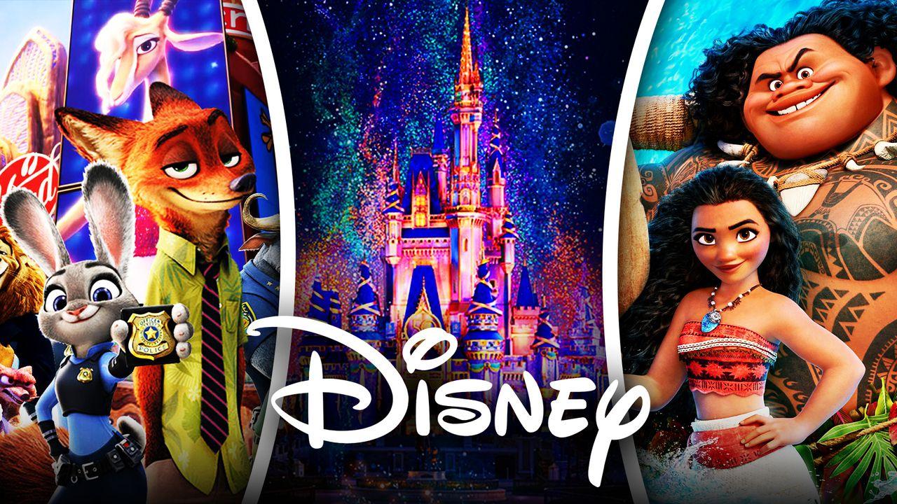 Disney World castles, Zootopia and Moana posters