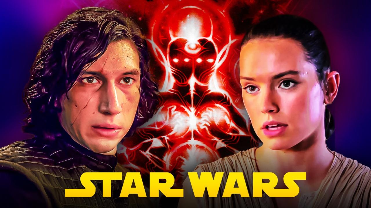 Star Wars Force Dyad, Kylo Ren and Rey, Star Wars logo