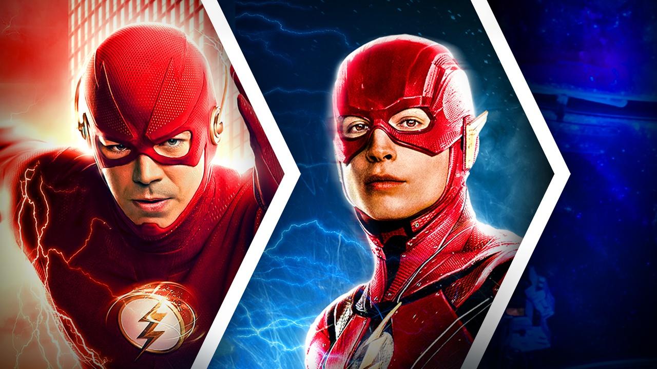 The Flash Grant Gustin and Ezra Miller costumes