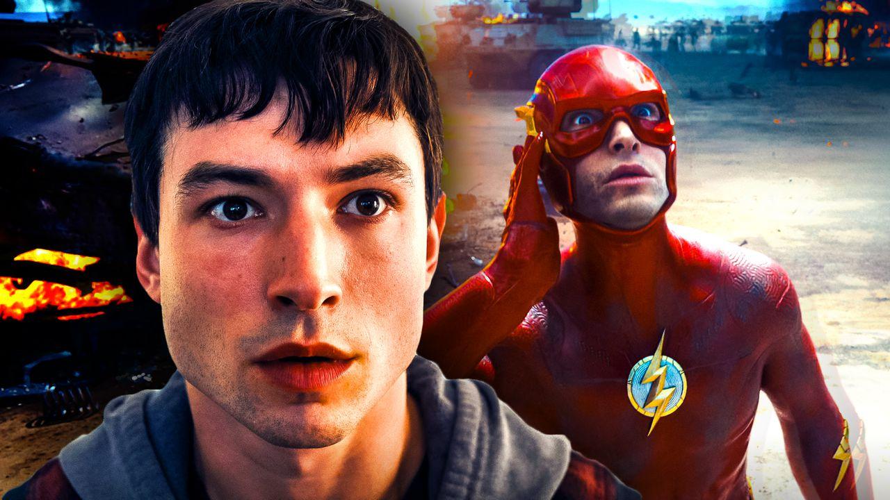 Ezra Miller in the Flash movie