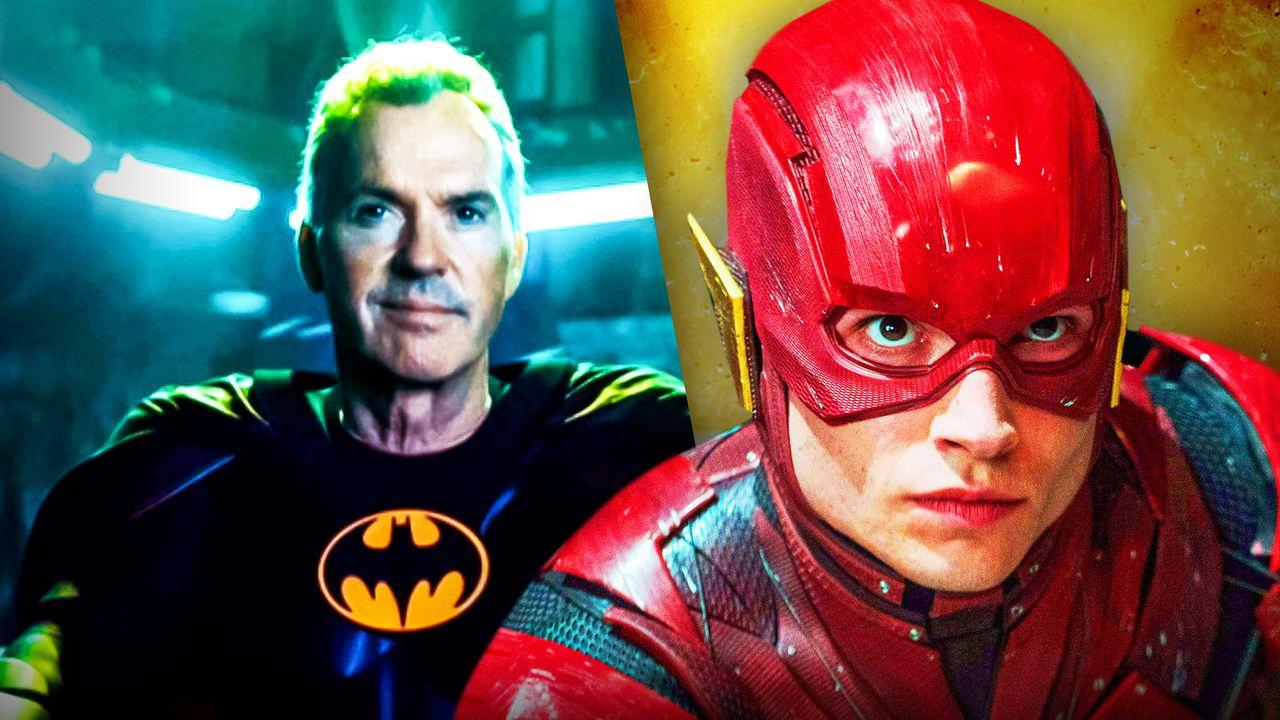 Michael Keaton unmasked as Batman, Flash