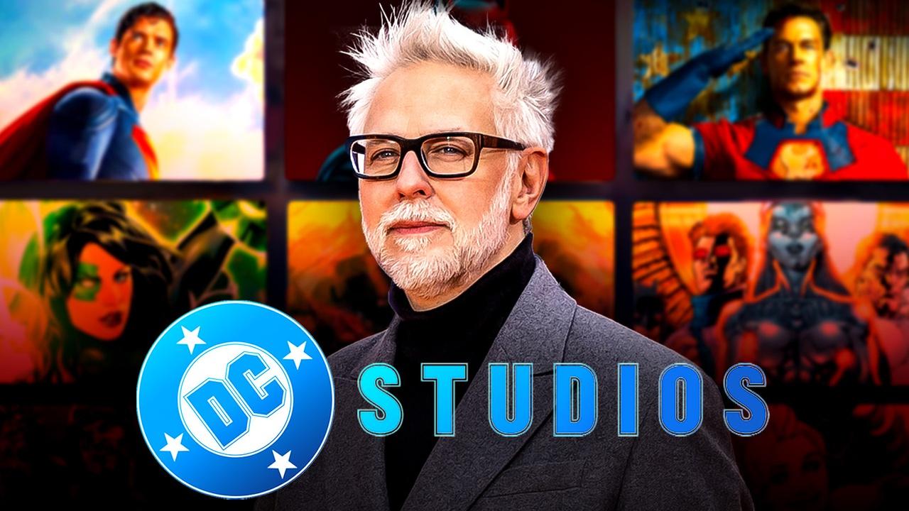 DC Studios logo, James Gunn, DCU projects.