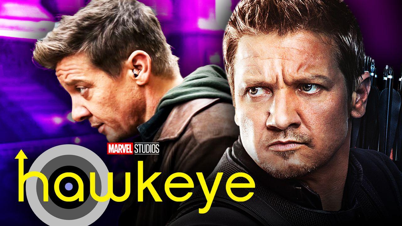 Jeremy Renner as Clint Barton, Hawkeye logo