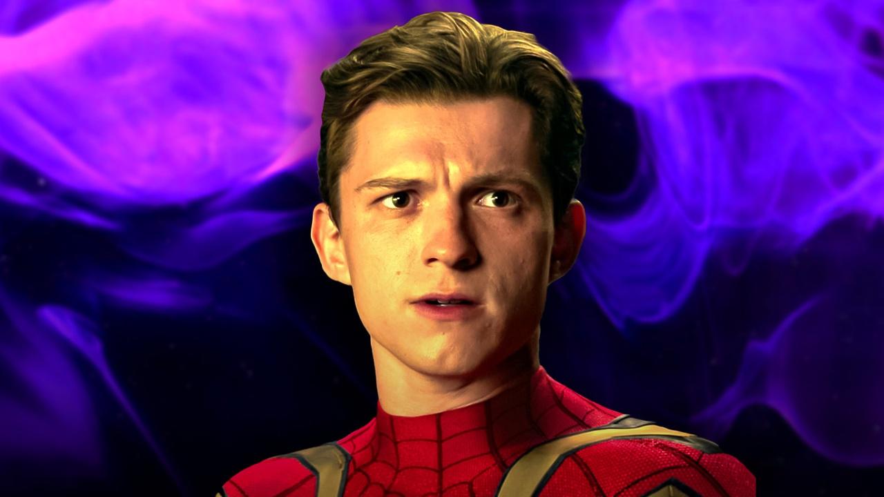Tom Holland as Spider-Man.