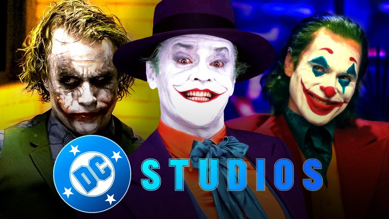 DC Studios, Jack Nicholson, Heath Ledger, and Joaquin Phoenix Jokers.