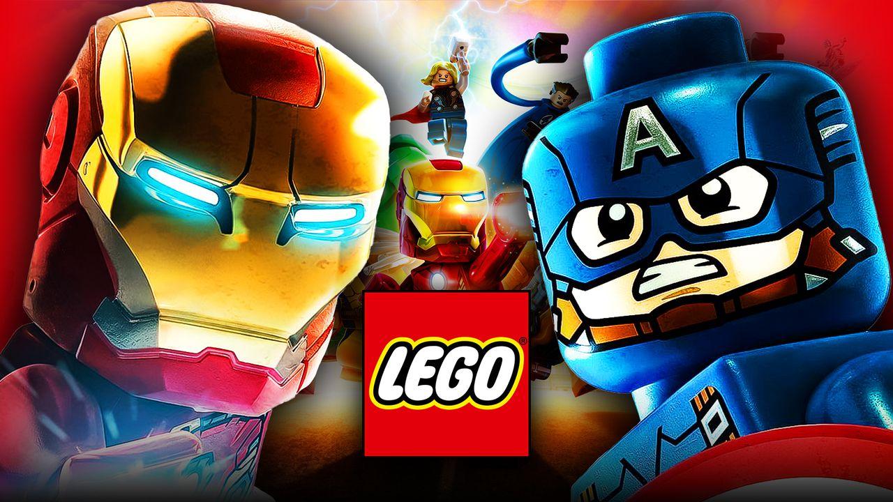 LEGO Iron Man, LEGO Captain America, LEGO logo, Thor, Mr. Fantastic