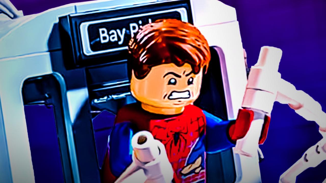 LEGO Spider-Man minifig 2025, no mask