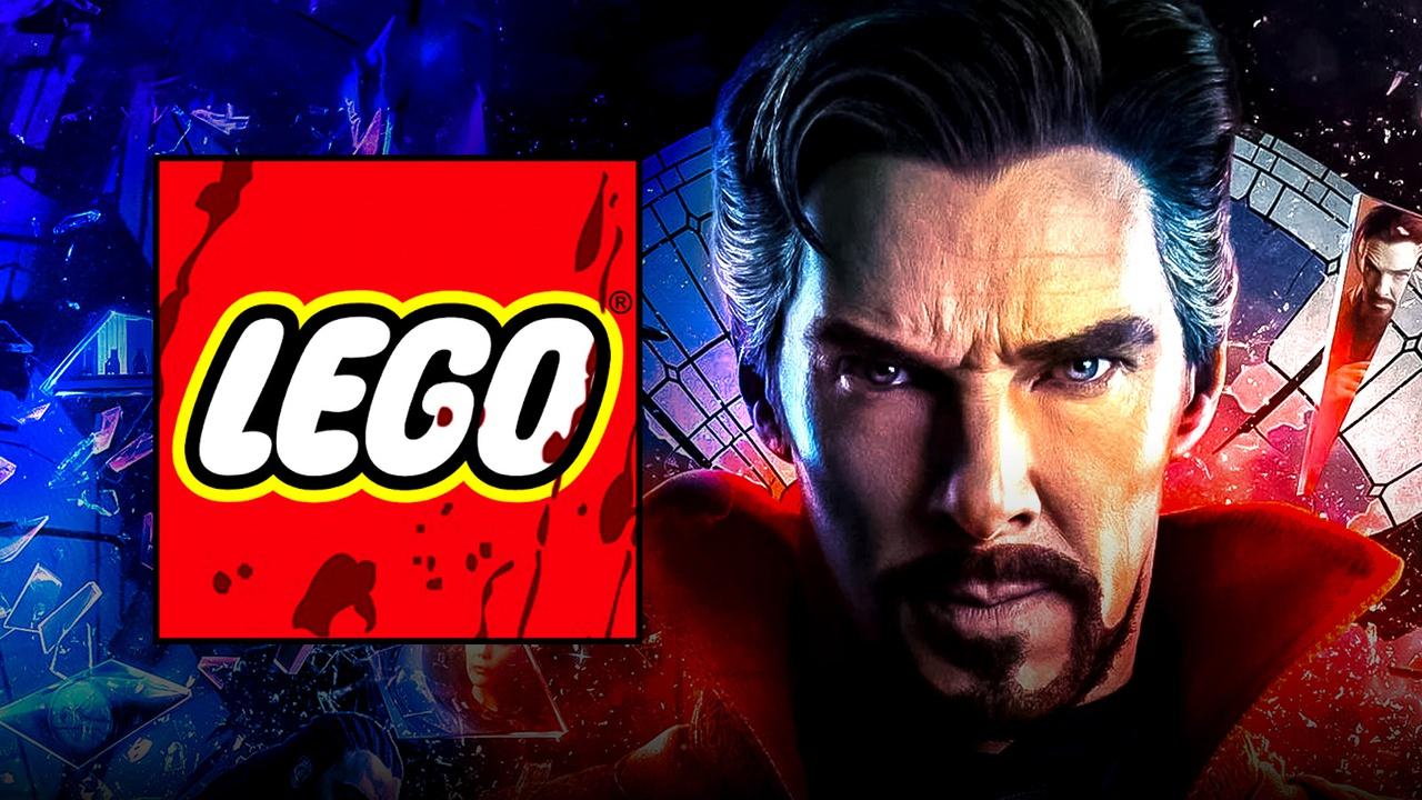 LEGO logo, Benedict Cumberbatch as Doctor Strange