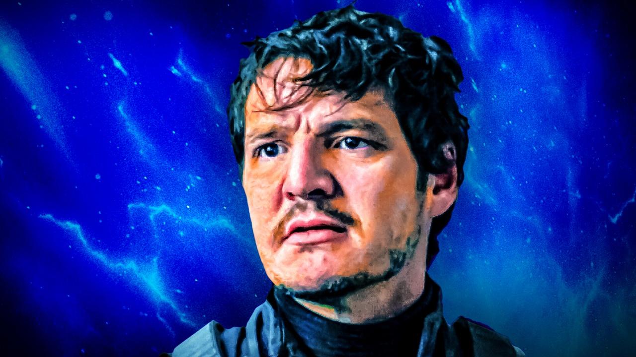 The Mandalorian with no helmet