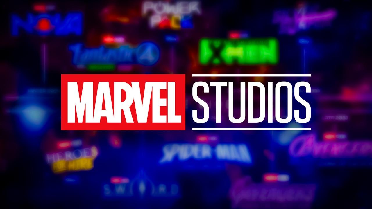 Marvel Studios logo with movie slate in background