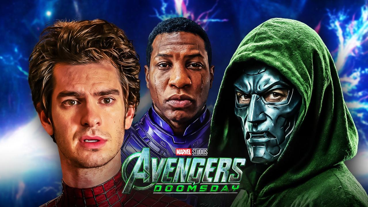 Andrew Garfield Spider-Man, Jonathan Majors Kang, Doctor Doom.