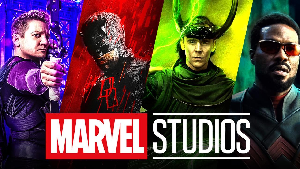 Hawkeye, Daredevil, Loki and Wonder Man, Marvel Studios logo.