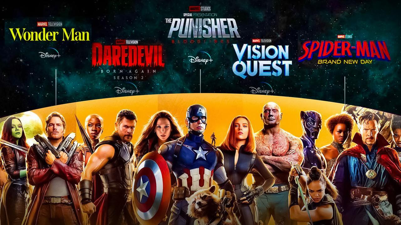 MCU major stars and movies & TV shows