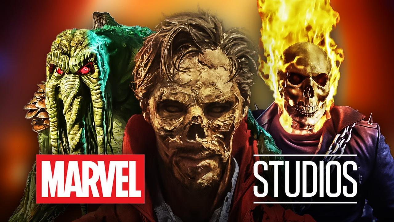 Man Thing, Zombie Doctor Strange, Ghost Rider, Marvel Studios logo.