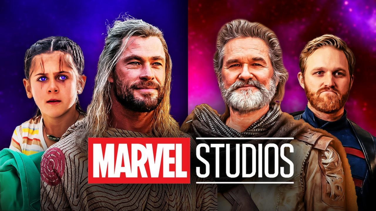 Hemsworth Family, Russell Family, Marvel Studios Logo.