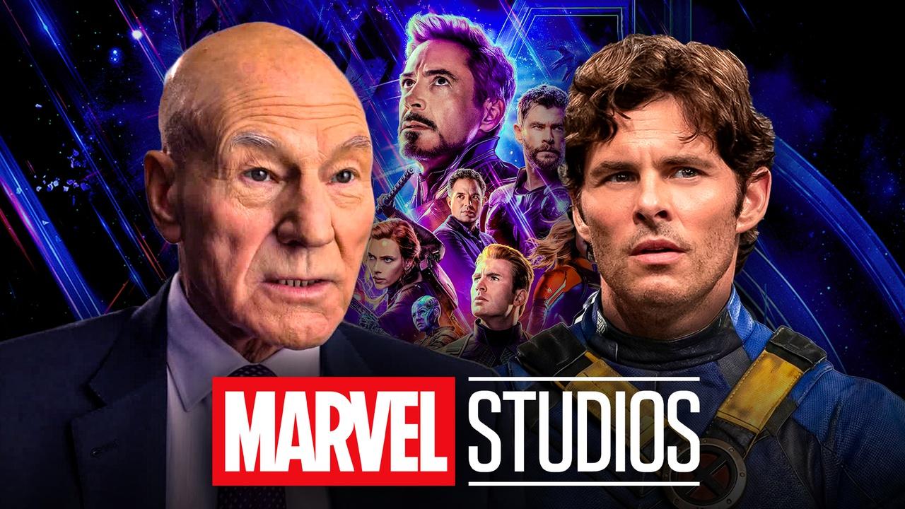 Patrick Stewart, James Marsden, Marvel Studios logo