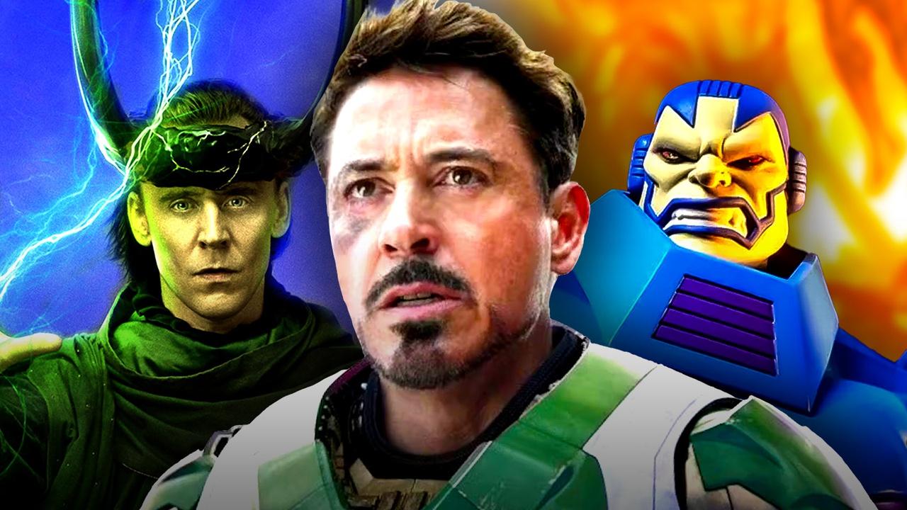 Tom Hiddleston as Loki, Robert Downey Jr. as Iron Man, Apocalypse.